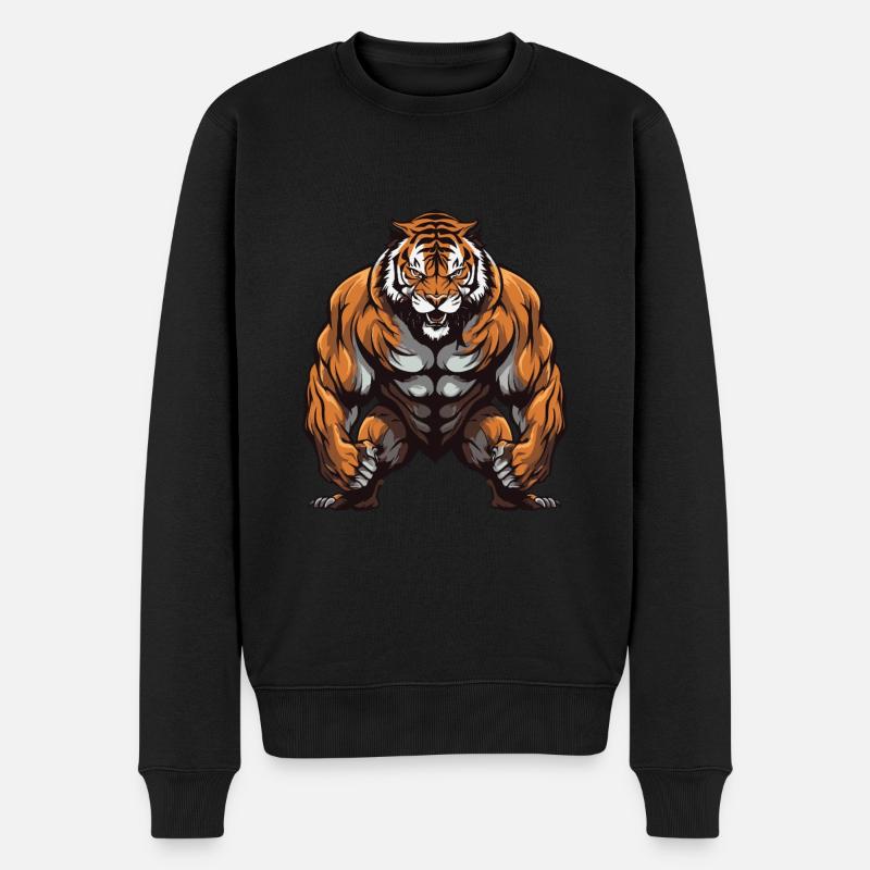 Tiger Beast Fitness - Männer Premium Bio Pullover - Schwarz