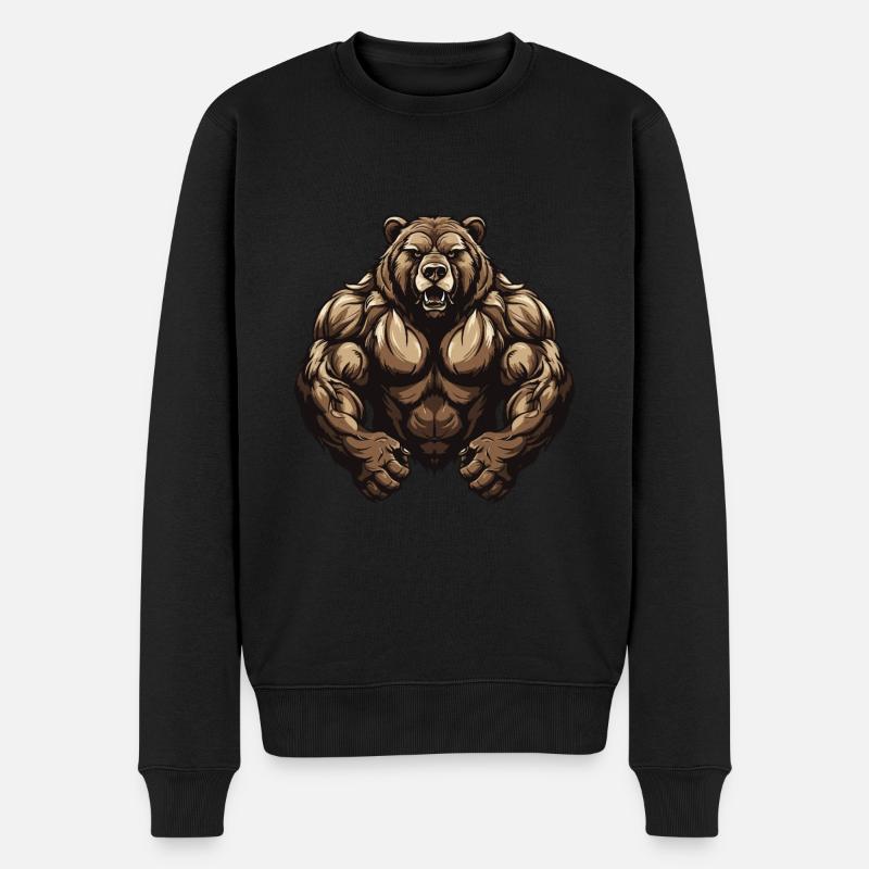 Muscles du grizzli - Pull Premium bio Homme - noir