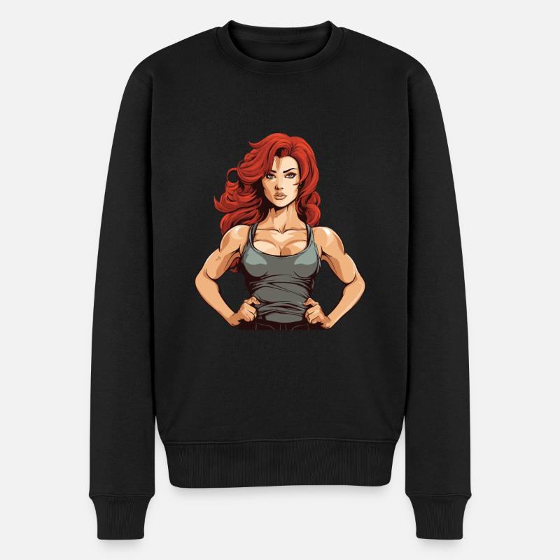 Femme Muscles Fille - Pull Premium bio Homme - noir
