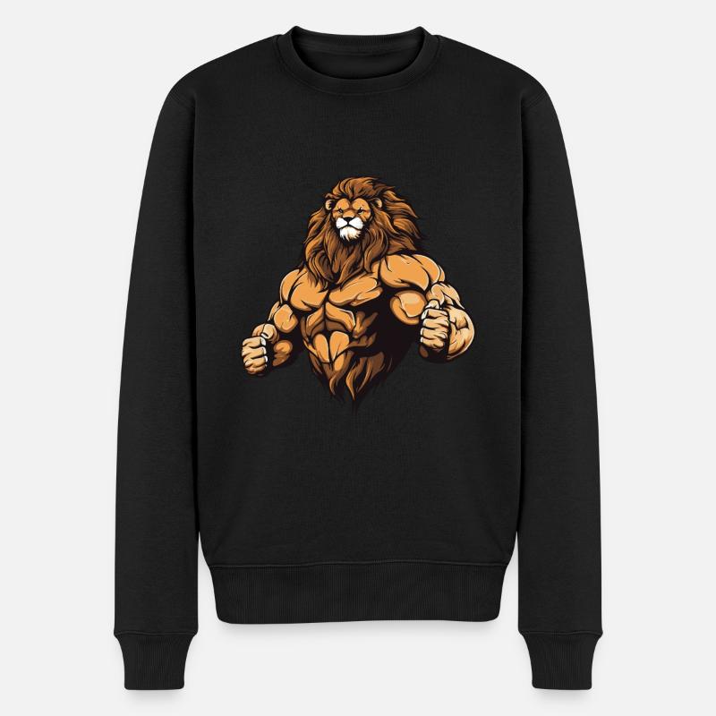 Bête Lion - Pull Premium bio Homme - noir