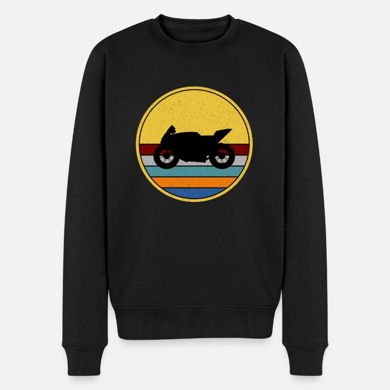 Motorrad Biker Motorräder Cross - Männer Premium Bio Pullover - Schwarz