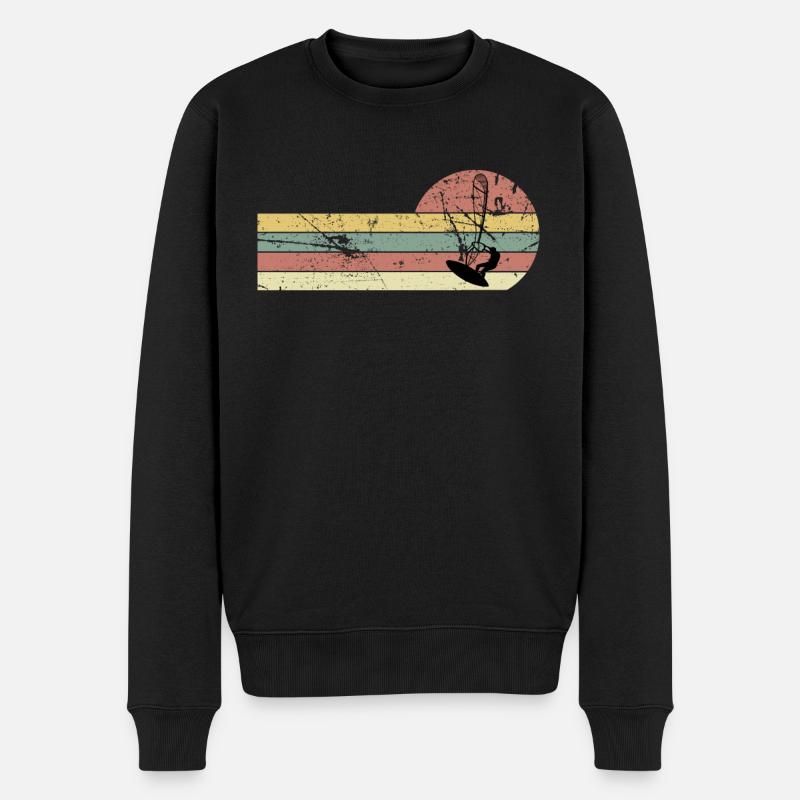 Windsurfen Windsurfer - Männer Premium Bio Pullover - Schwarz