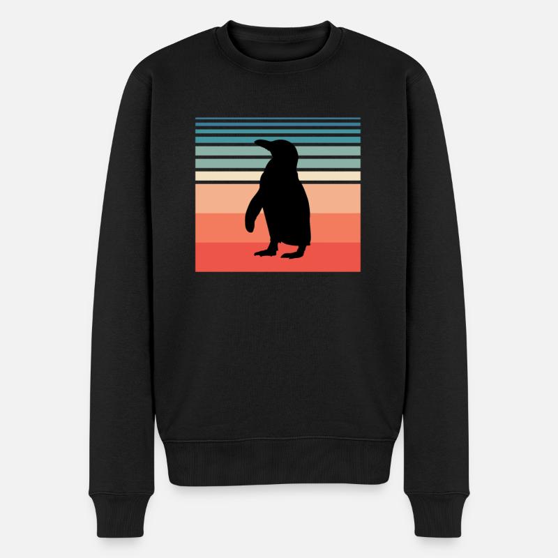 Pinguin Südpol Penguin - Männer Premium Bio Pullover - Schwarz
