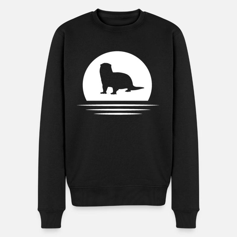 Loutres - Pull Premium bio Homme - noir