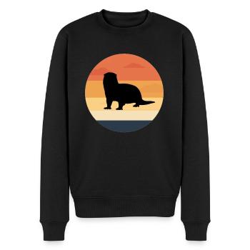 Loutres - Pull Premium bio Homme - noir - Devant - Nico (187cm)