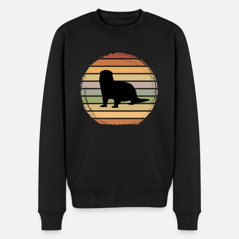 Otter - Männer Premium Bio Pullover - Schwarz
