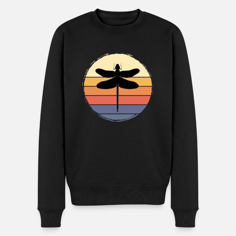 Libelle Insekt Natur - Männer Premium Bio Pullover - Schwarz