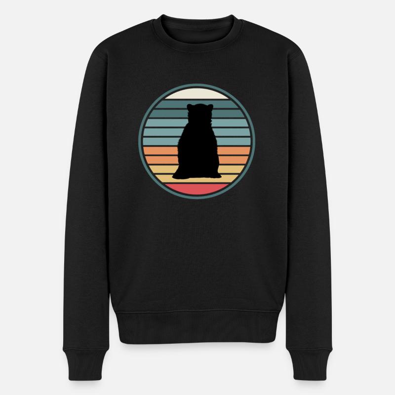 Bär Wildnis Braunbär - Männer Premium Bio Pullover - Schwarz