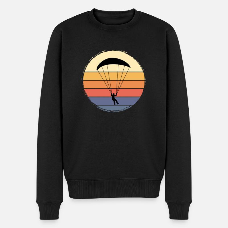 Paragleiten Gleitschirmfliegen Gleitsegeln Pilot - Männer Premium Bio Pullover - Schwarz