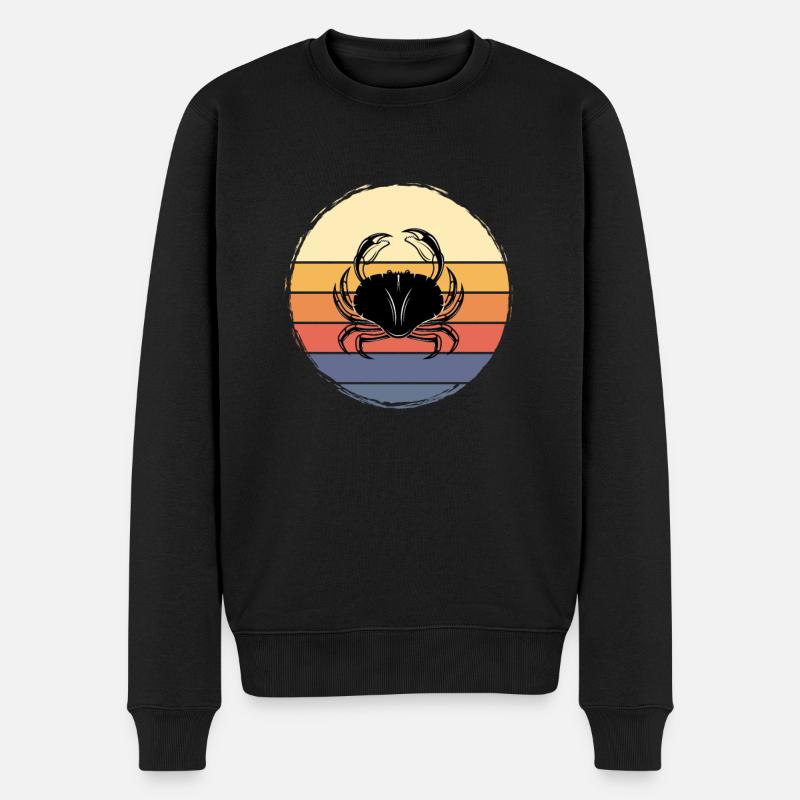 Krebs Sternzeichen Astrologie Sternbild - Männer Premium Bio Pullover - Schwarz
