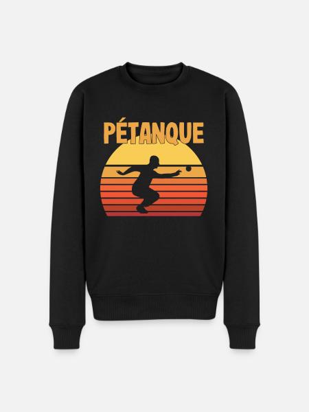Boule Petanque Boccia - Økologisk premium-sweatshirt til mænd - sort