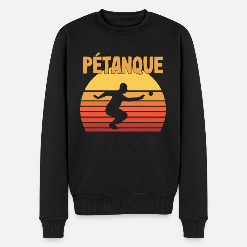 Boule Petanque Boccia - Männer Premium Bio Pullover - Schwarz
