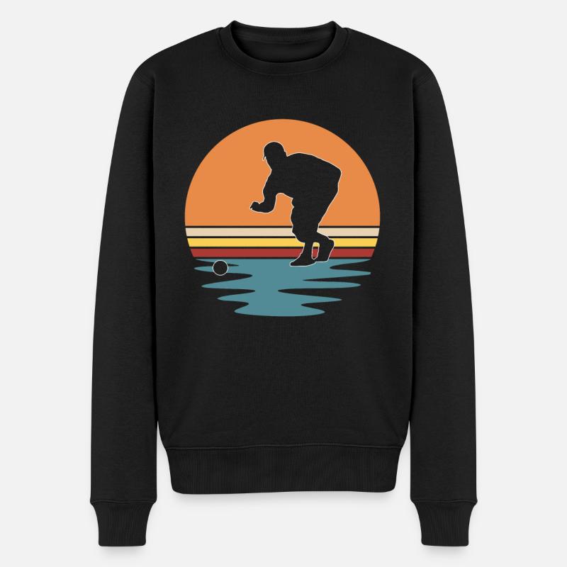 Boul petanque boccia - Männer Premium Bio Pullover - Schwarz