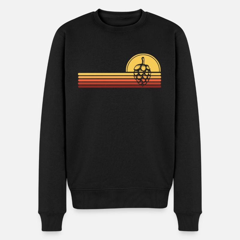 Hopfen - Männer Premium Bio Pullover - Schwarz