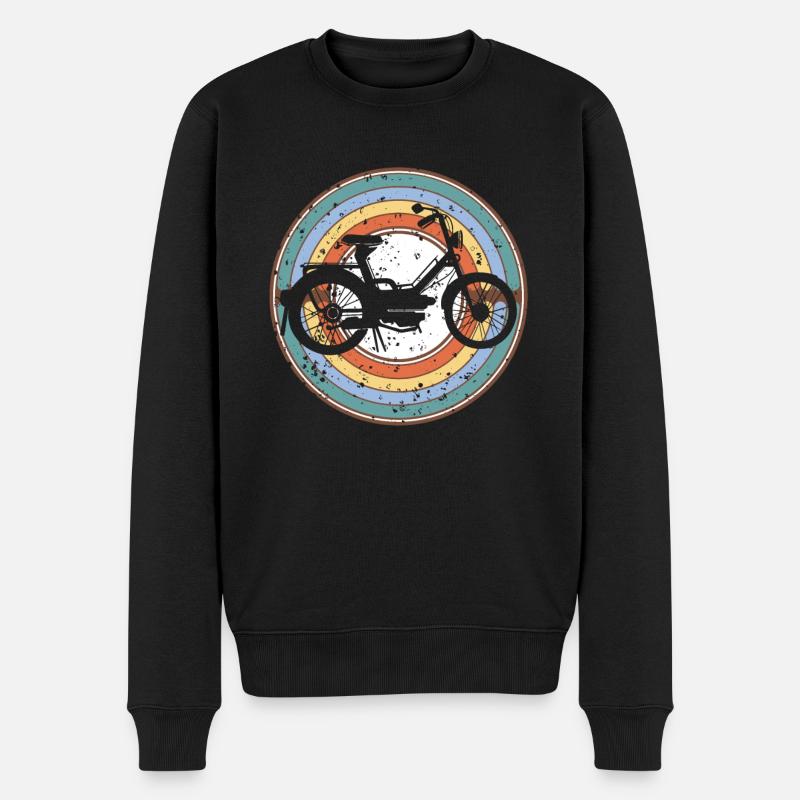 Mofa retro - Männer Premium Bio Pullover - Schwarz