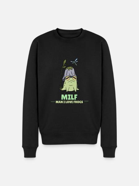 Frosch - Männer Premium Bio Pullover - Schwarz