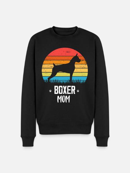 Boxer Dog - Men's Premium Organic Jumper - black