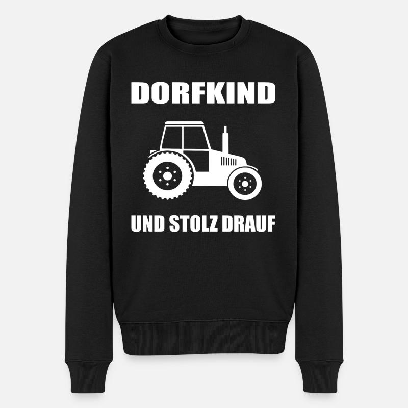 Dorfkind - Männer Premium Bio Pullover - Schwarz