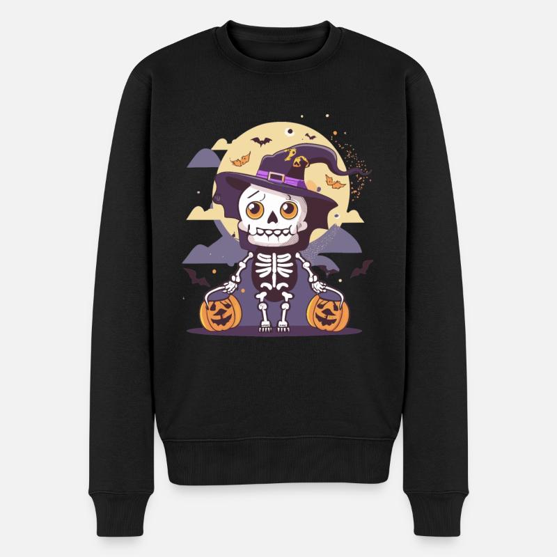 Happy Halloween - Männer Premium Bio Pullover - Schwarz