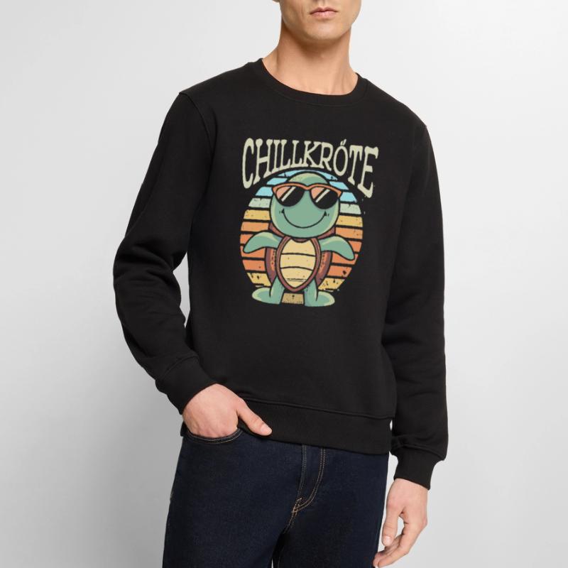 Relaxed Turtle Chill Toad Men's Premium Organic Jumper