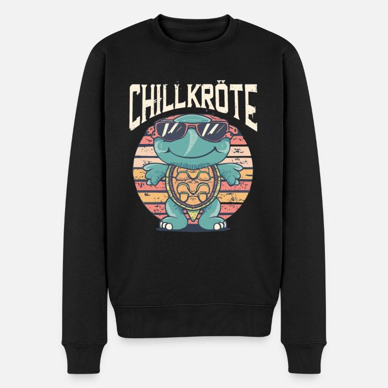Relaxed turtles Chill toad - Men's Premium Organic Jumper - black