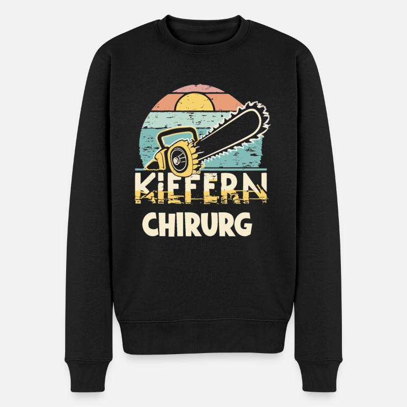 Kiefernchirurg - Männer Premium Bio Pullover - Schwarz