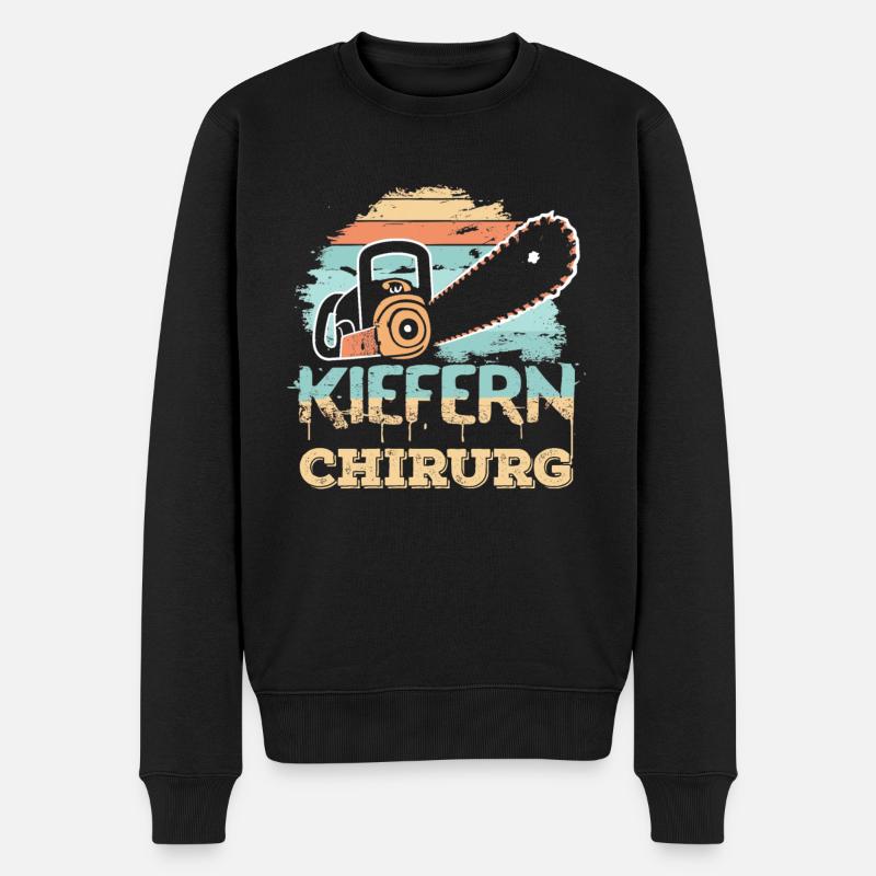 Kiefernchirurg - Männer Premium Bio Pullover - Schwarz