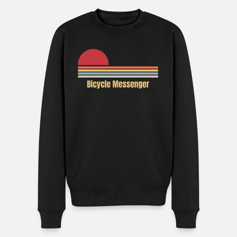 Bicycle Messenger - Männer Premium Bio Pullover - Schwarz