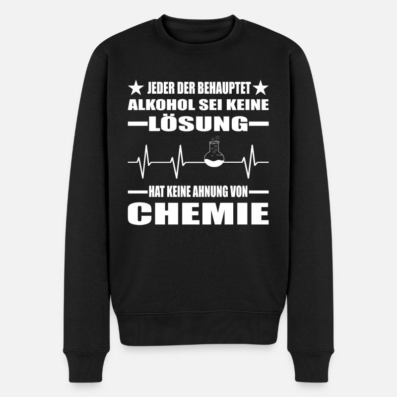Chemie - Männer Premium Bio Pullover - Schwarz
