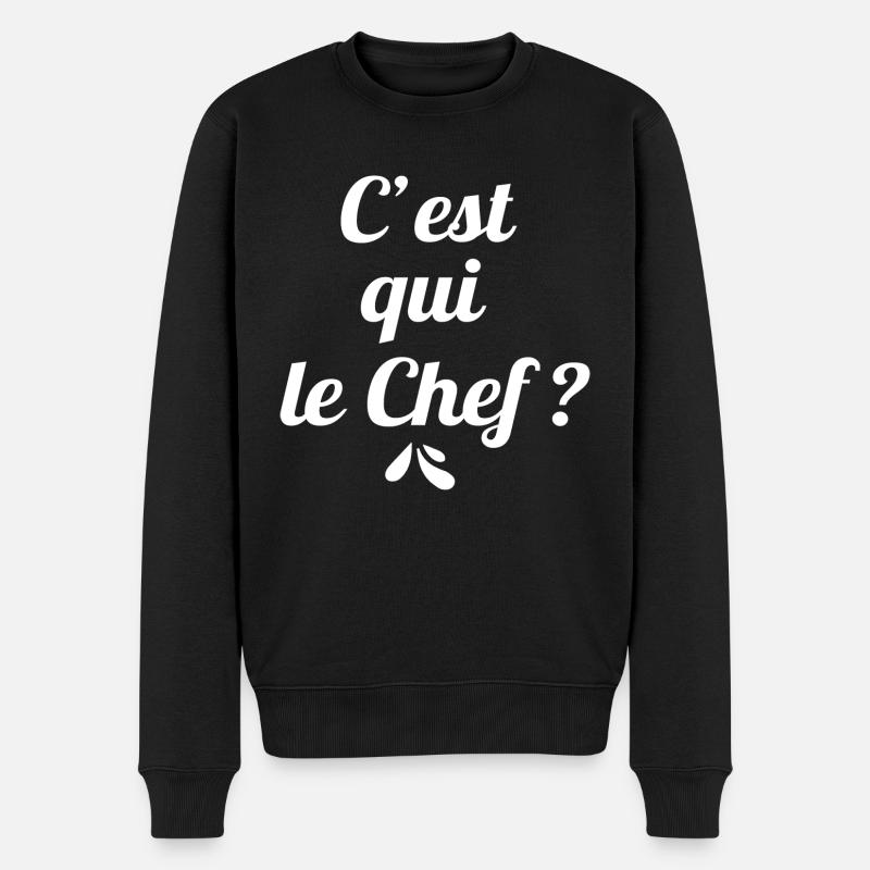 C'est qui le Chef - Pull Premium bio Homme - noir