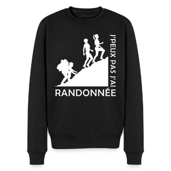 Je peux pas j'ai Rando - Randonnée - Pull Premium bio Homme - noir - Devant - Nico (187cm)