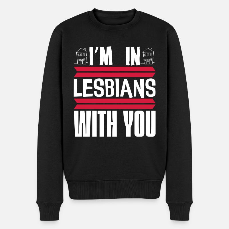 Je suis lesbienne avec toi - Pull Premium bio Homme - noir