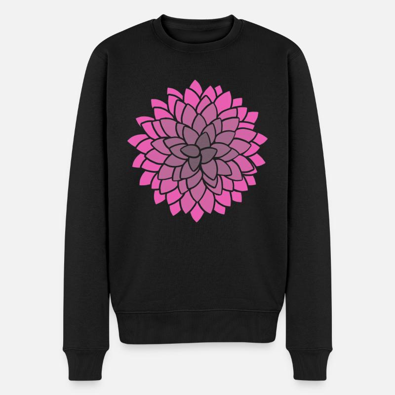 MUMS Fleur Rose Fleurs - Pull Premium bio Homme - noir
