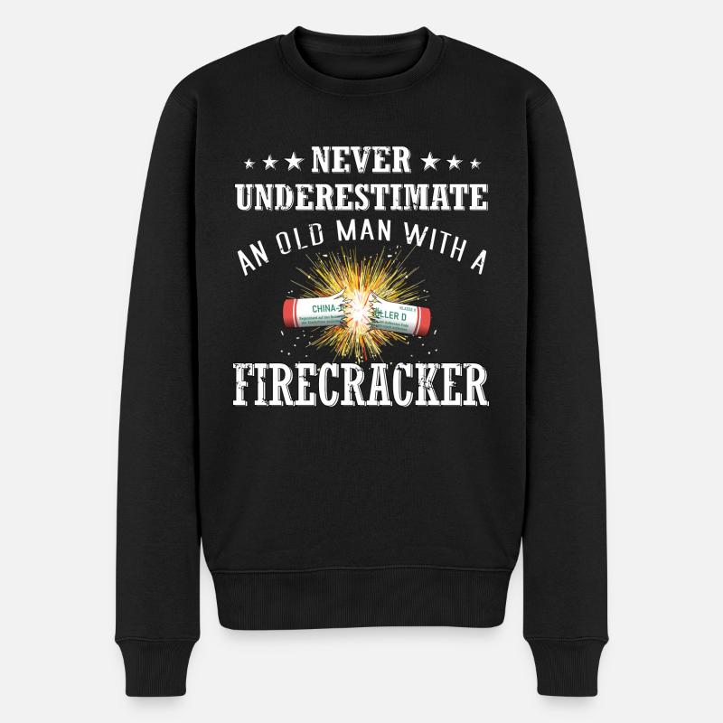 Old Man Firecracker Pyro - Pull Premium bio Homme - noir