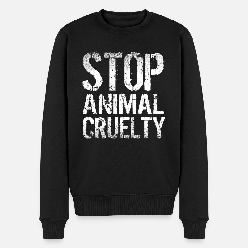 Halte à la cruauté envers les animaux - Pull Premium bio Homme - noir