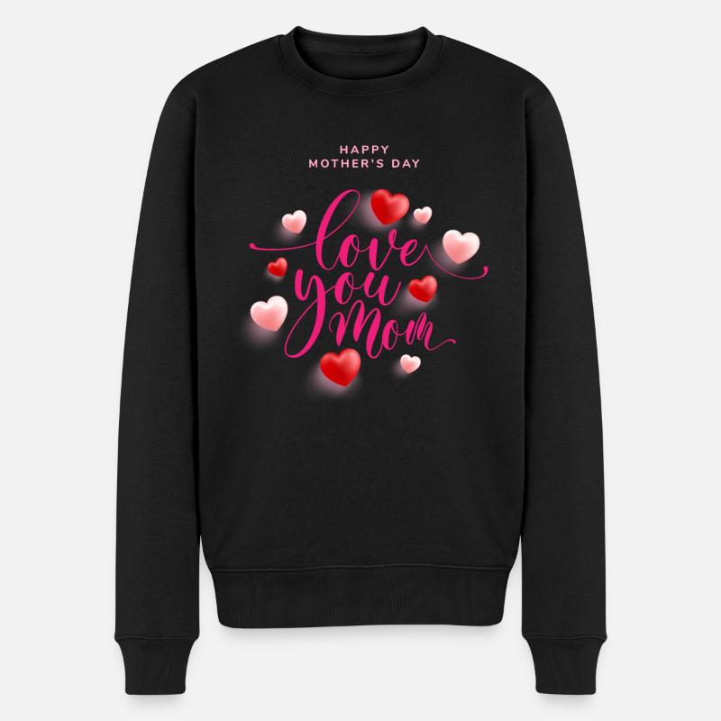 Happy Mothers Day - Männer Premium Bio Pullover - Schwarz