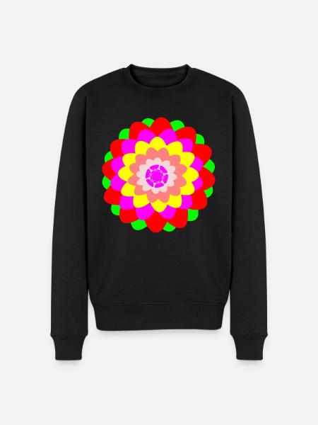 Flower - Men's Premium Organic Jumper - black