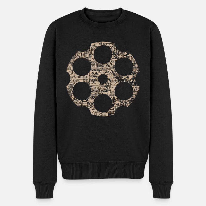 Revolver Trommel - Männer Premium Bio Pullover - Schwarz
