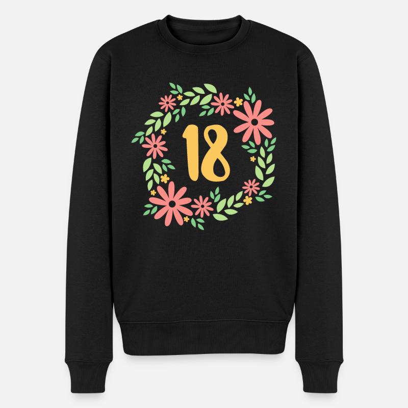 Cadeau de 18e anniversaire - Pull Premium bio Homme - noir