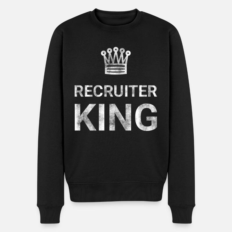 Recruteur King - Pull Premium bio Homme - noir