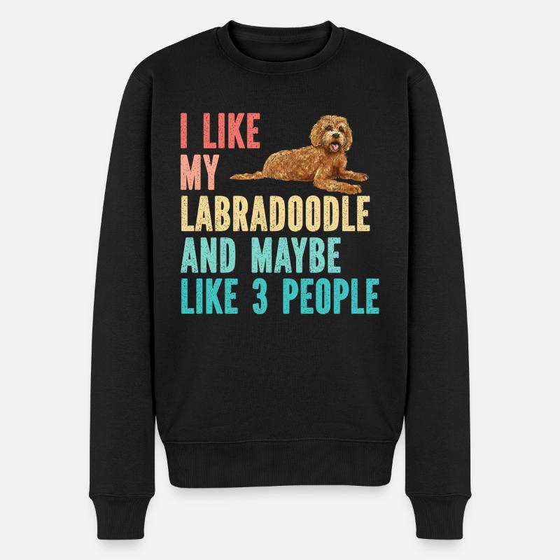 Labradoodle Chien - Pull Premium bio Homme - noir