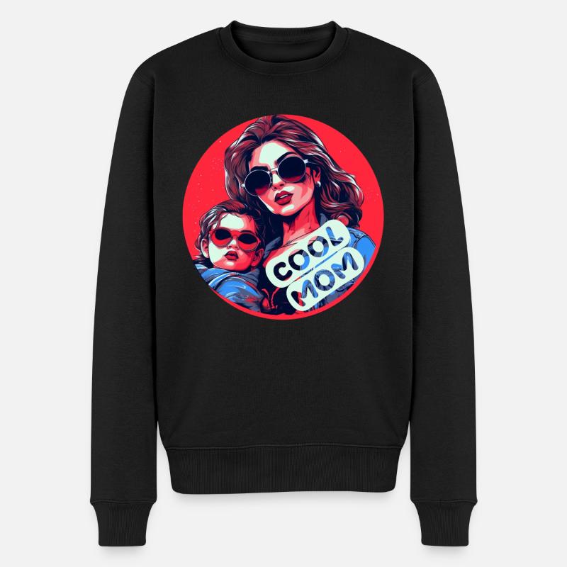 Coole Mama - Männer Premium Bio Pullover - Schwarz