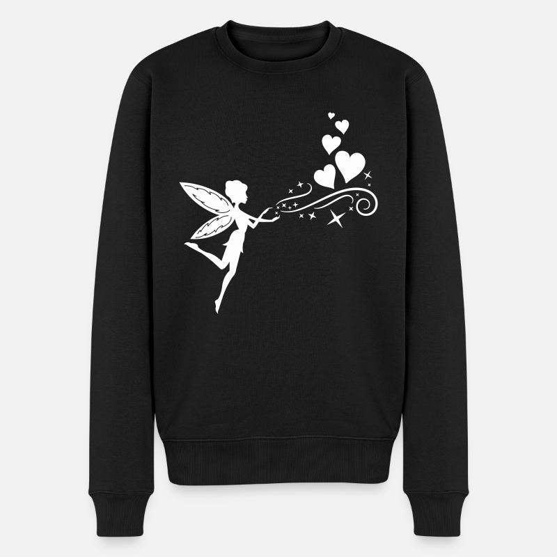 Coeurs d’elfes de fée - Pull Premium bio Homme - noir
