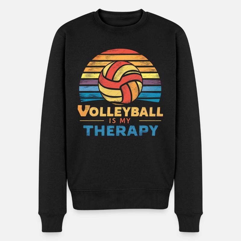 Volley-ball - Pull Premium bio Homme - noir