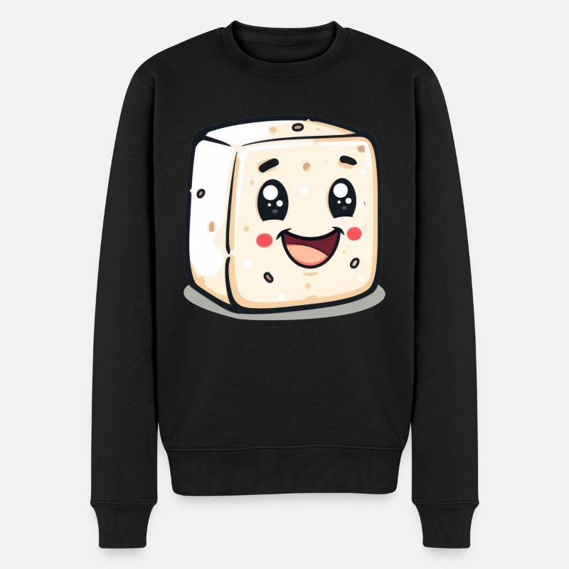 Bande dessinée mignonne guimauve - Pull Premium bio Homme - noir