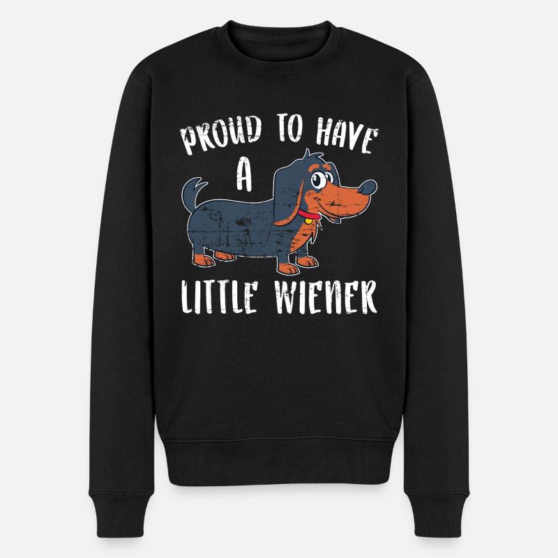 Dackel - Männer Premium Bio Pullover - Schwarz