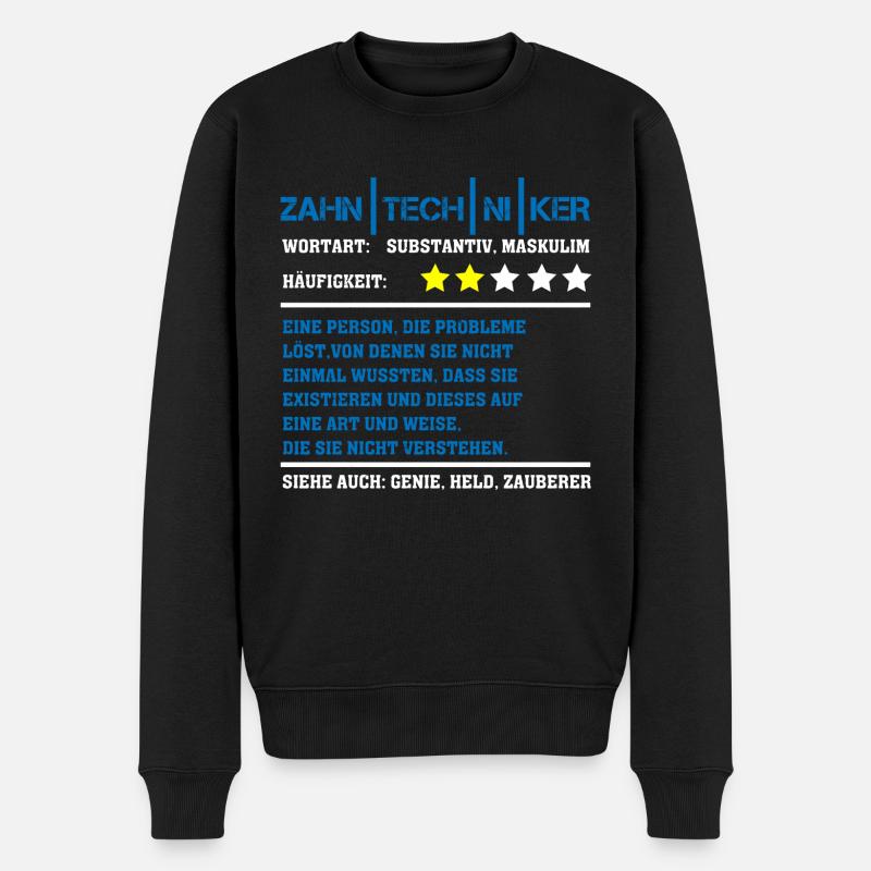 Zahntechniker Zahnarzt Beruf Arzt Geschenk - Männer Premium Bio Pullover - Schwarz