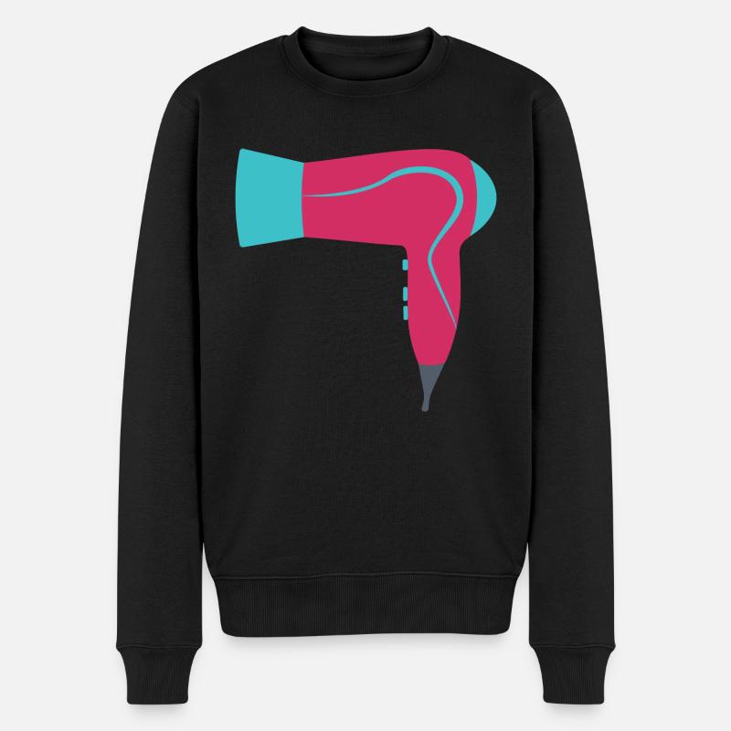 Föhn - Männer Premium Bio Pullover - Schwarz