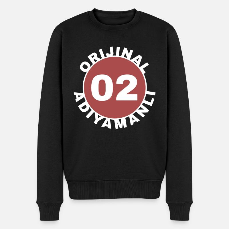 Adıyaman - Männer Premium Bio Pullover - Schwarz