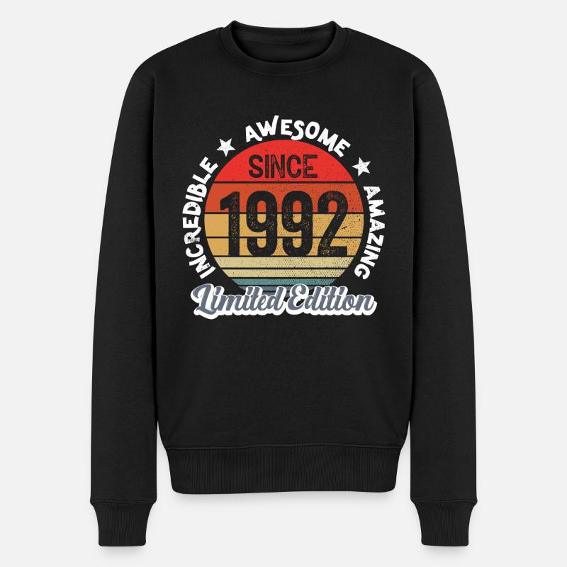 amazing since 1992 - anniversaire - Pull Premium bio Homme - noir